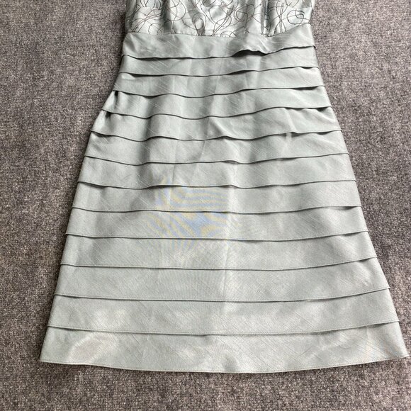 Jessica Howard Dress Jacket Set 12P Blue Tiered Strap Beaded Formal Wedding - Picture 6 of 16
